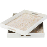 Alessandra ALS-002 2"H x 20"W x 15"D,  2"H x 18"W x 13"D Decorative Tray