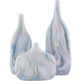 Marble MBL-001 15"H x 5"W x 6"D,  8"H x 5"W x 9"D,  18"H x 5"W x 7"D Vase