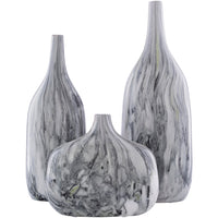 Marble MBL-003 8"H x 5"W x 9"D,  18"H x 5"W x 7"D,  15"H x 5"W x 6"D Vase