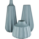 Santino SIO-001 15"H x 8"W x 8"D,  8"H x 9"W x 9"D,  17"H x 7"W x 7"D Vase